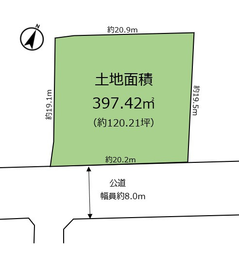 朝日ヶ丘町 売土地の区画図