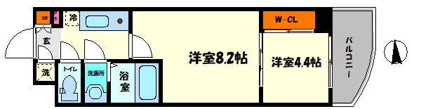 エグゼ難波東の間取り|エグゼ難波東　間取り