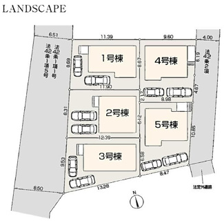 【区画図】 | 【仲介手数料無料！！】府中市天神町4丁目　新築戸建て（全5棟）2号棟　6290万円