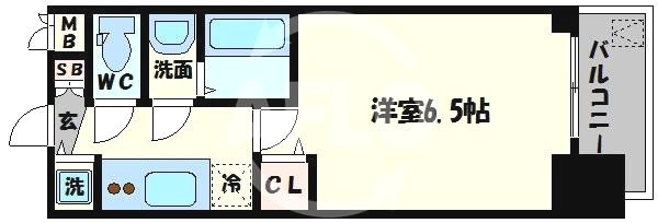 プレサンス松屋町駅前の間取り|プレサンス松屋町駅前　間取り