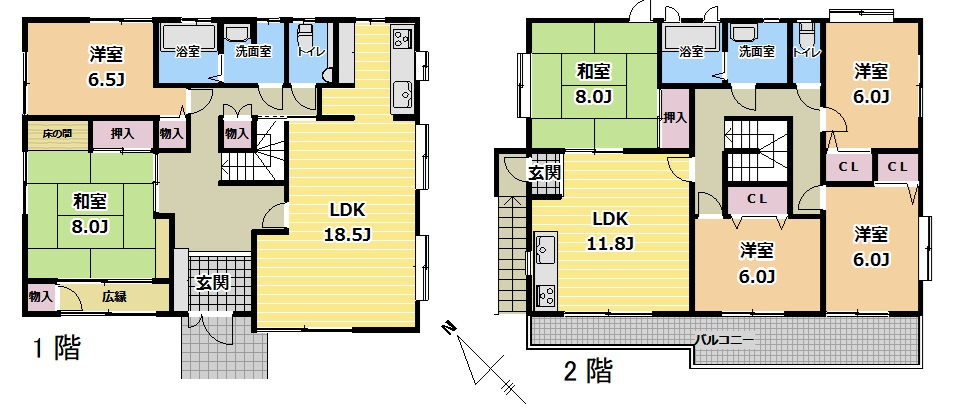 中古戸建　流山市前ケ崎の間取り