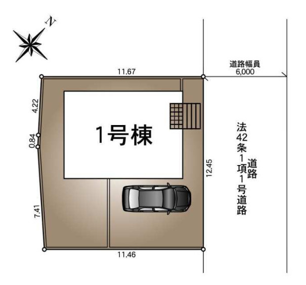 野田市尾崎第19　新築戸建　1号棟の区画図