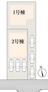 【区画図】 | 【仲介手数料無料！！】調布市染地3丁目　新築戸建て（全2棟）2号棟　8180万円