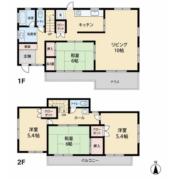 秦野市東田原　中古戸建の間取り