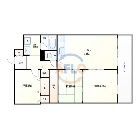 シャトー南船場の間取り|シャトー南船場　間取り