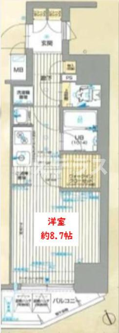 アスヴェル神戸元町海岸通の間取り