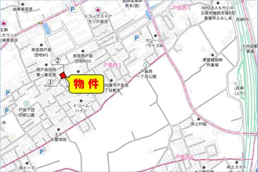 よかタウン／東区戸島西１丁目３期／２号棟の地図