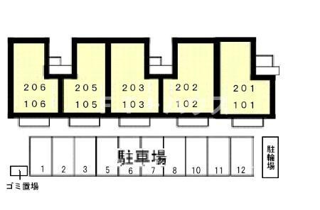 セジュールユアサ Ｂの区画図