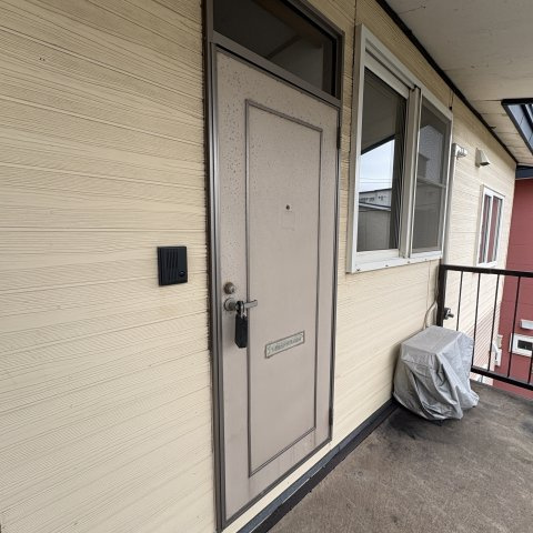 Kアパートのバルコニー