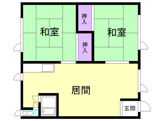 Kアパートの間取り