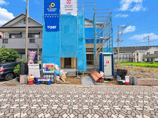小田原市寿町1丁目新築戸建　1棟現場の外観|現地外観写真（2026年10月撮影）