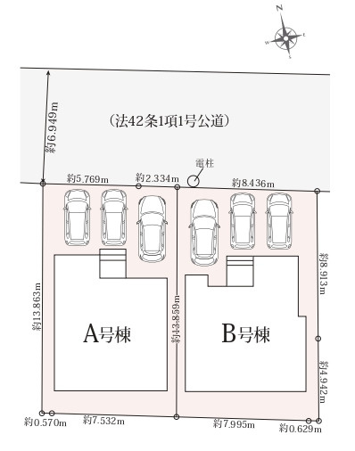浦添市城間1丁目2592番（全2棟）の区画図|区画図♪