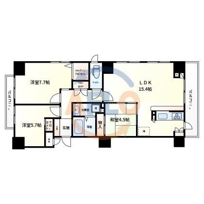 ファミールKOUZTOWERの間取り|ファミールKOUZTOWER　間取り図