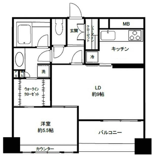 ファミールアクアージュの間取り|間取りです。