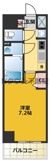 【間取り】 | プレサンス久屋大通公園セラフィ | 間取りです。