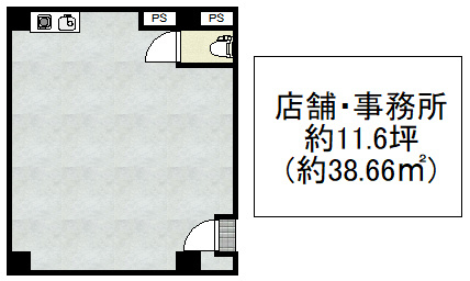 大阪市平野区平野西４丁目の店舗事務所の間取り
