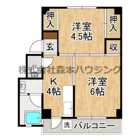 【間取り】 | 　ビレッジハウス招提　3号棟