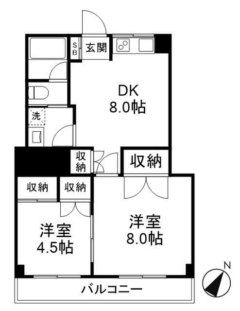 雪谷メゾンネージュの間取り