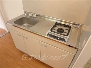 広島市安佐南区古市４丁目のアパートのキッチン|１口ガスコンロ付き