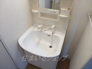 広島市安佐南区古市４丁目のアパートの洗面所|シャワー付き洗面化粧台