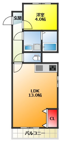 【間取り】 | ローズコーポ東淀川