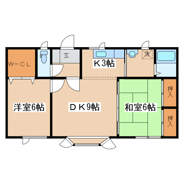 ルネッサンス柏木Ｂの間取り