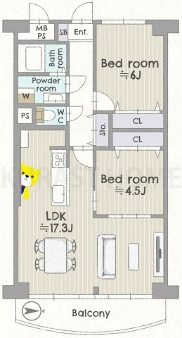 壬生川団地　3階の間取り