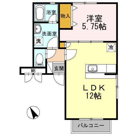 アールエムハイツ　Ⅲの間取り