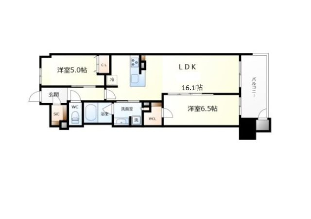 ラシュレ北浜の間取り|ラシュレ北浜　間取り