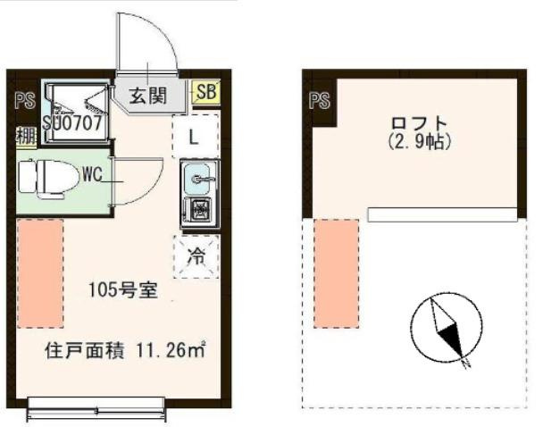 江戸川区平井１丁目のアパートの間取り
