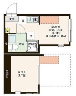 北区赤羽西４丁目のアパートの間取り