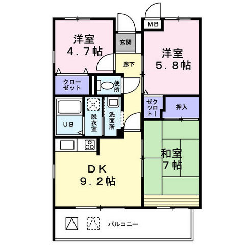 マンション　ラ・ベルヴィの間取り|間取り図