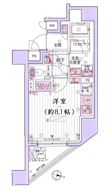 デュオヴェール飯田橋の間取り