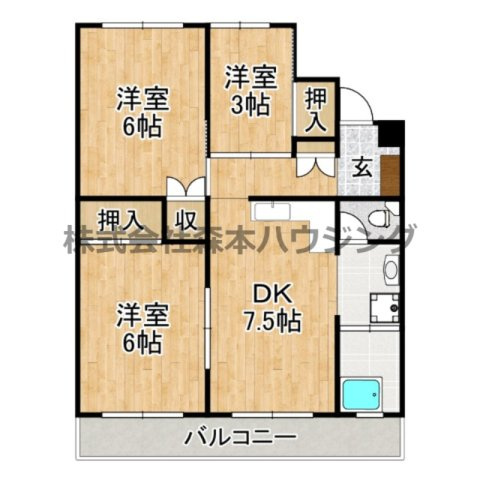 【間取り】 | 　リーガルメゾン枚方