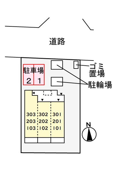 トレミー御領の駐車場