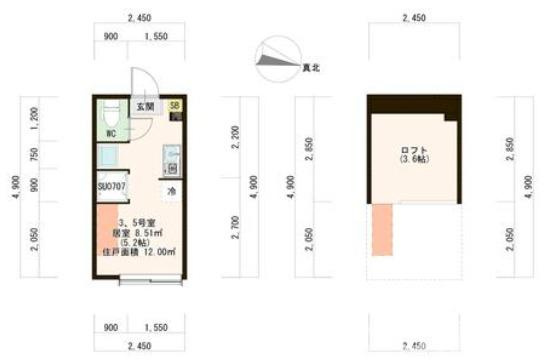 杉並区上井草３丁目のアパートの間取り|

