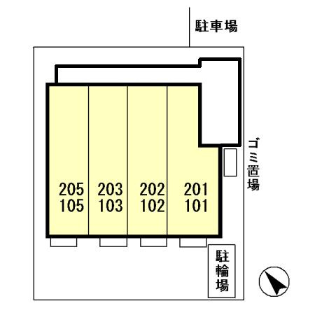 レセンテ・本八幡の区画図