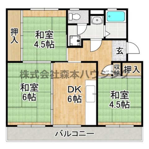 【間取り】 | 　釈尊寺第一住宅5号棟