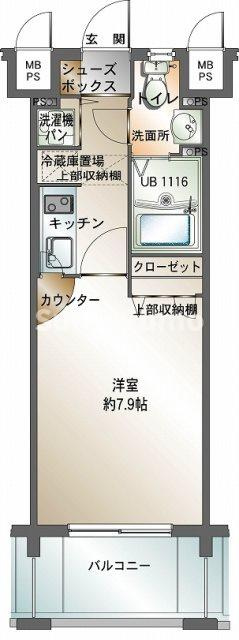 エンクレスト天神Ⅲの間取り
