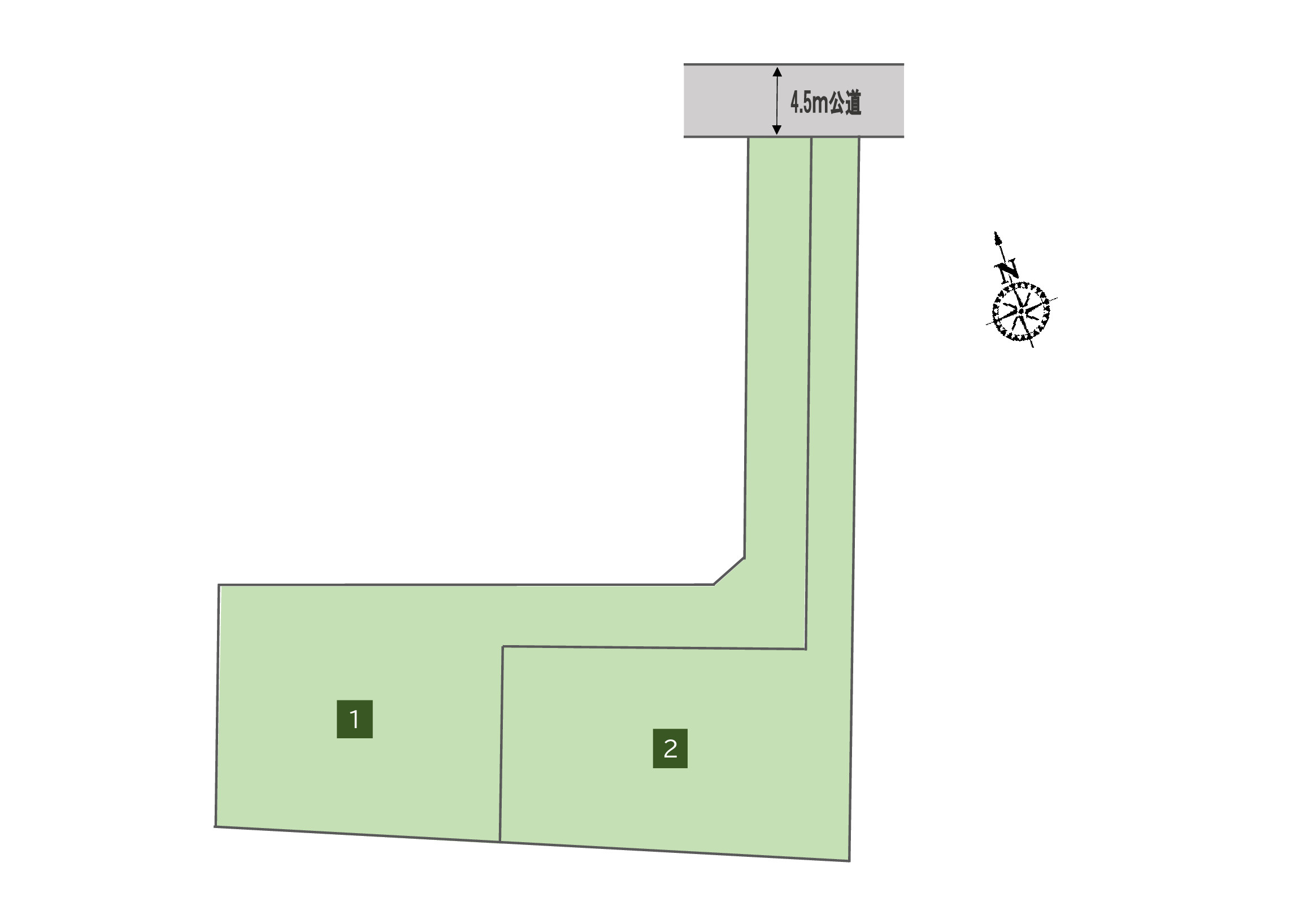 古河市関戸　全２区画◆全体区画図