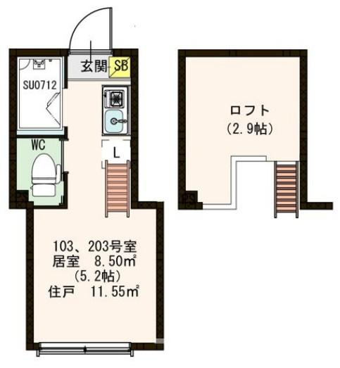 豊島区上池袋３丁目のアパートの間取り