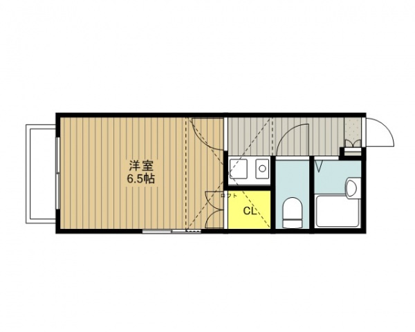 レオパレス江戸川台第14の間取り