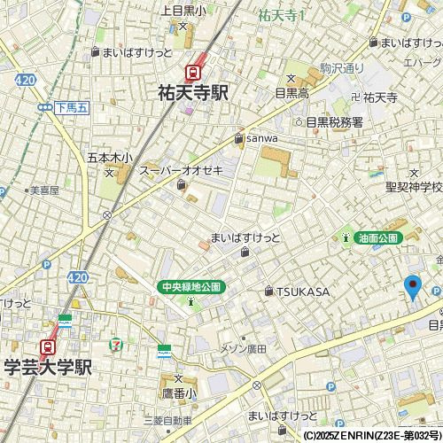 ユニフォート目黒中町の地図