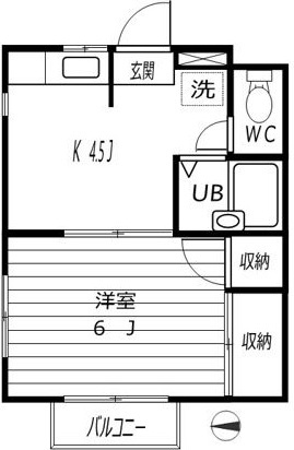 平井ハイツの間取り|間取りです。
