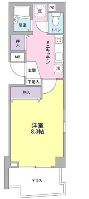 岡部マンションの間取り|間取りです。