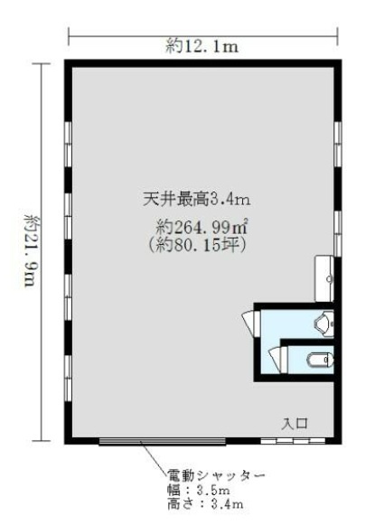 横浜市神奈川区羽沢町の倉庫の間取り