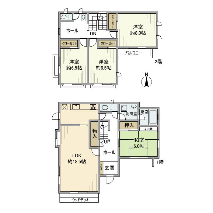 薬師台戸建の間取り