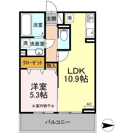 D-ROOM紅雲町Cの間取り