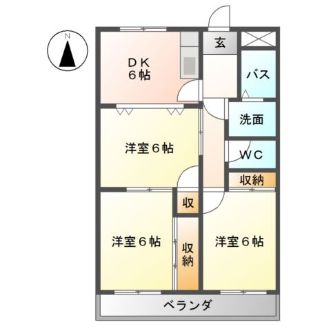 【間取り】 | ヴァンベール文ヶ岡Ⅱ