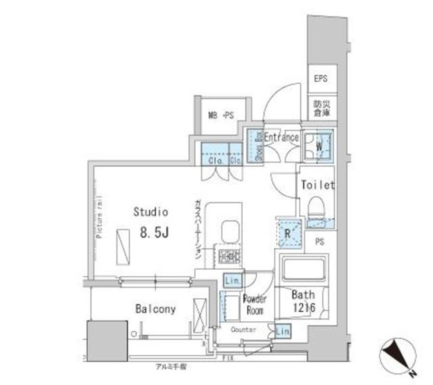 【間取り】 | パークアクシス茅場町